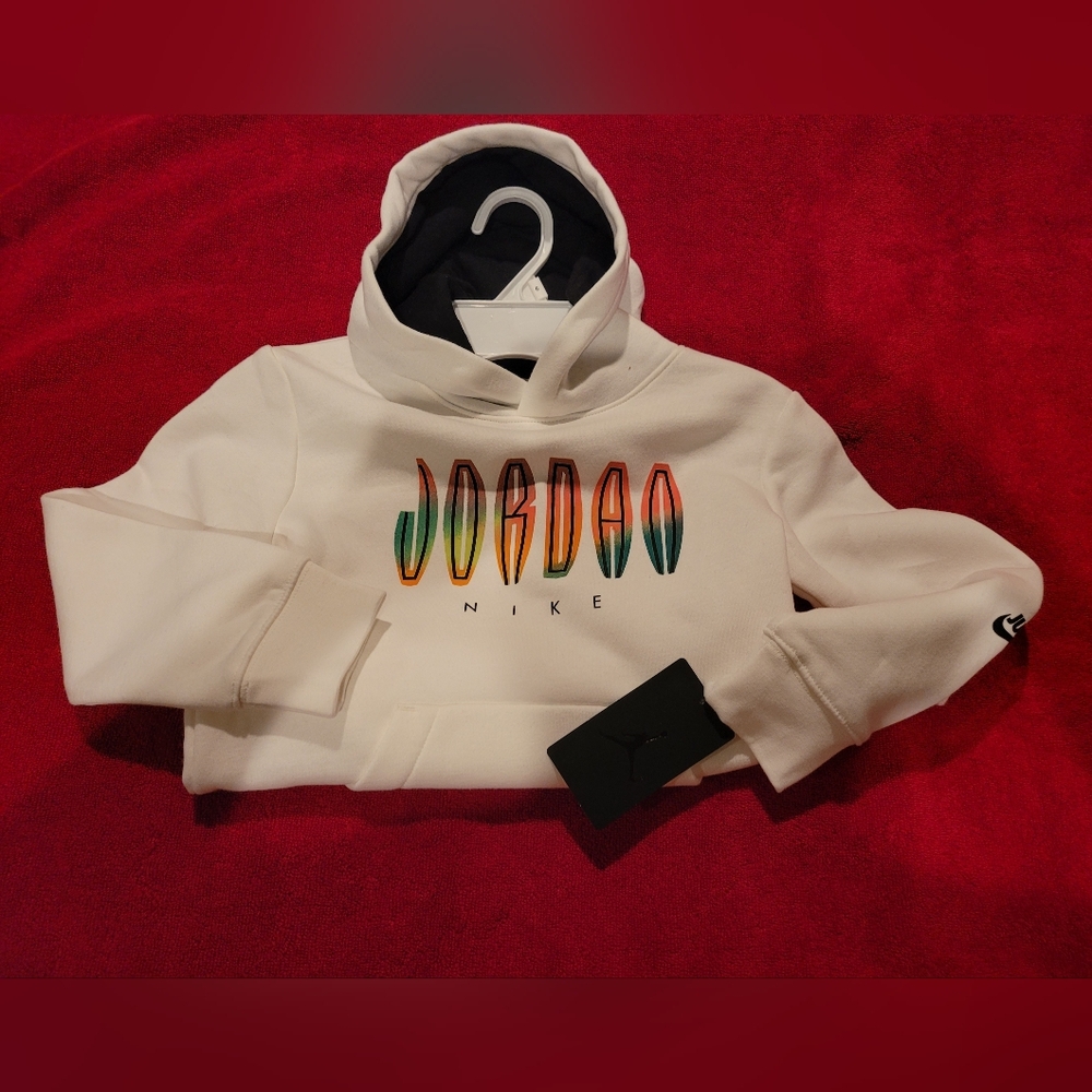 NIKE Jordan Boys' MJ MVP Fleece Pullover Hoodie - Size 6